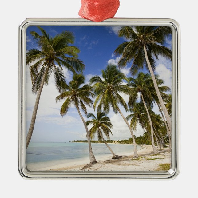 Beach at Punta Cana Metal Tree Decoration (Front)