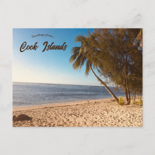 Beach at Rarotonga Cook Islands Postcard
