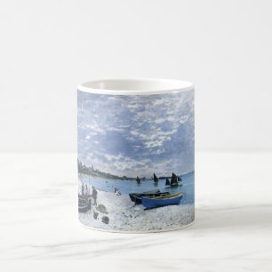 Beach at Sainte -Adresse ,Monet Coffee Mug