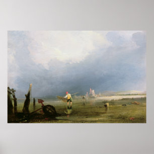 Beach at Shoreham Poster