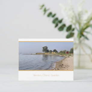 Beach at Stenåsa, Öland, Sweden.   Postcard