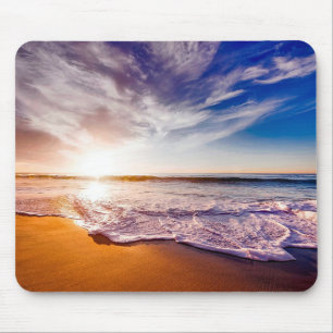 Beach at Sunset Mouse Mat