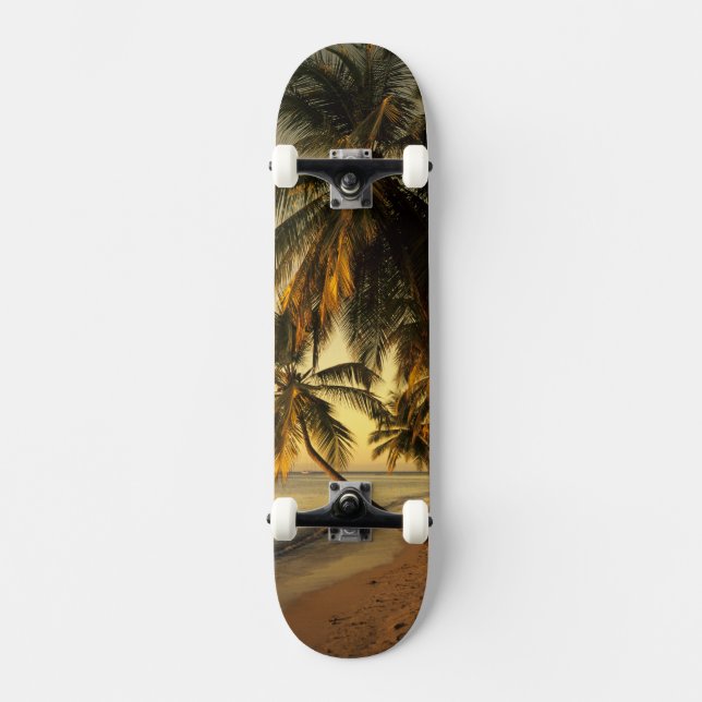 Beach at sunset, Trinidad Skateboard (Front)