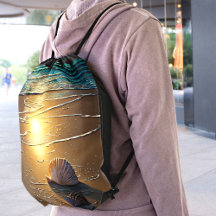 Beach at Sunset with Shells   