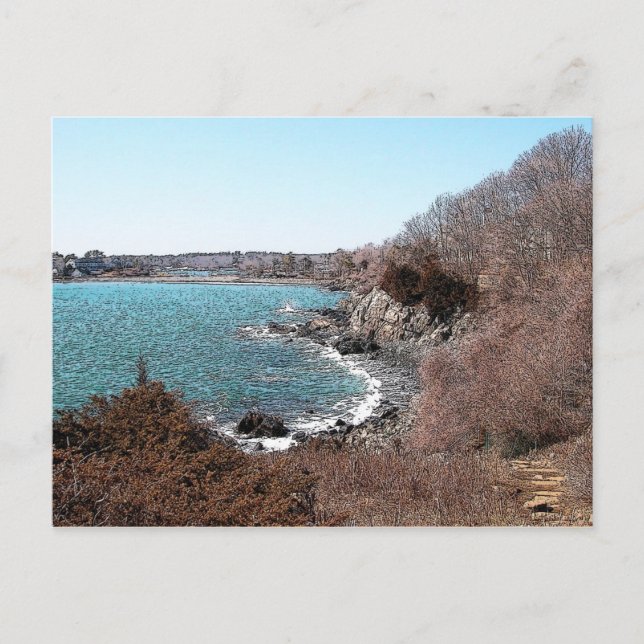 Beach at York Harbour, Maine - Postcard (Front)