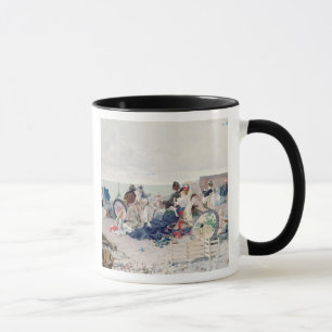 Beach at Yport, 1878 (oil on canvas) Mug