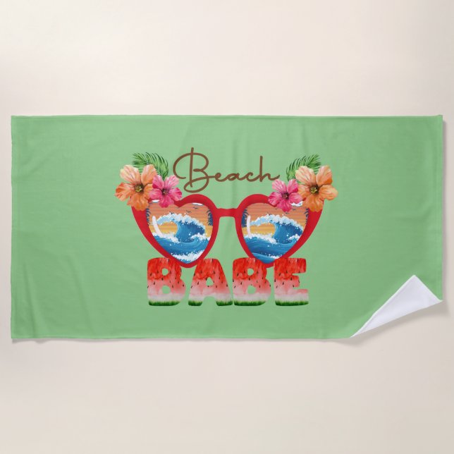 Beach Babe Beach Towel (Front)