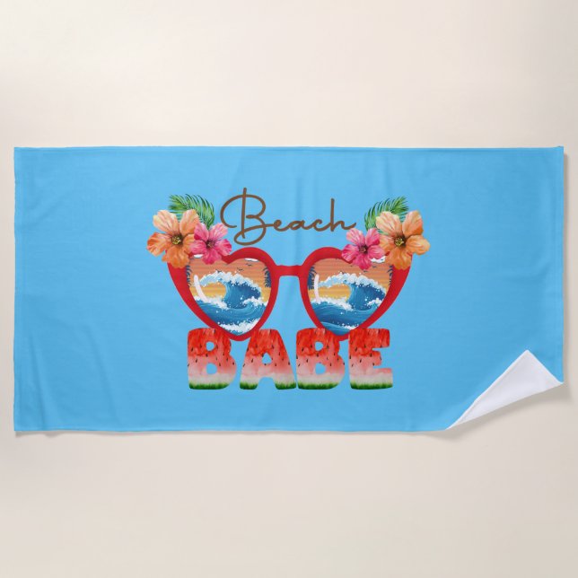 Beach Babe Beach Towel (Front)