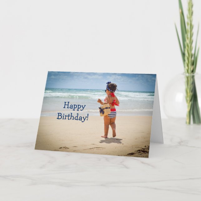 BEACH BABE BIRTHDAY CARD (Front)
