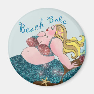Beach Babe Mermaid magnets