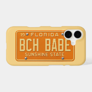 Beach Babe -Retro Florida License Plate Cell Phone