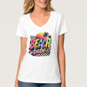 Beach Babe Retro Summer Vibes Design T-Shirt