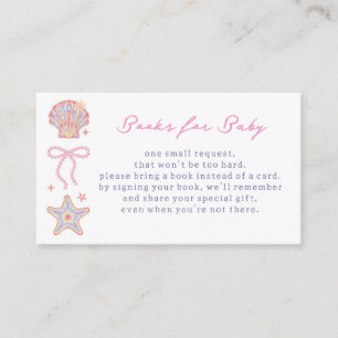 Beach Babe Summer Girl Baby Shower Books for Baby Enclosure Card