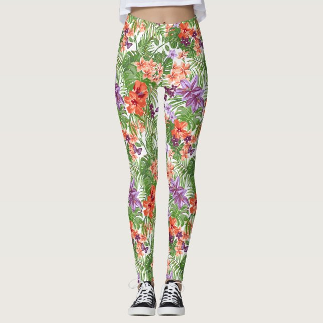 Beach Babe Tropical Leggings (Front)