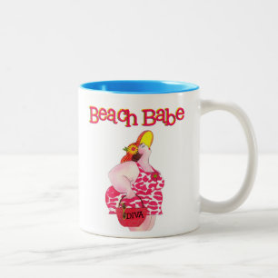 "Beach Babe” Two-Tone Coffee Mug