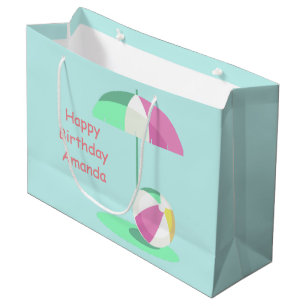 Beach Baby Girl LGB Large Gift Bag