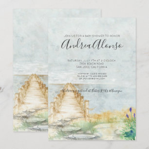 Beach Baby Nautical Baby Shower Invitation