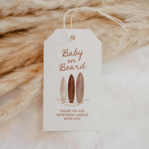 Beach Baby on Board Baby Shower Thank you Gift Tags