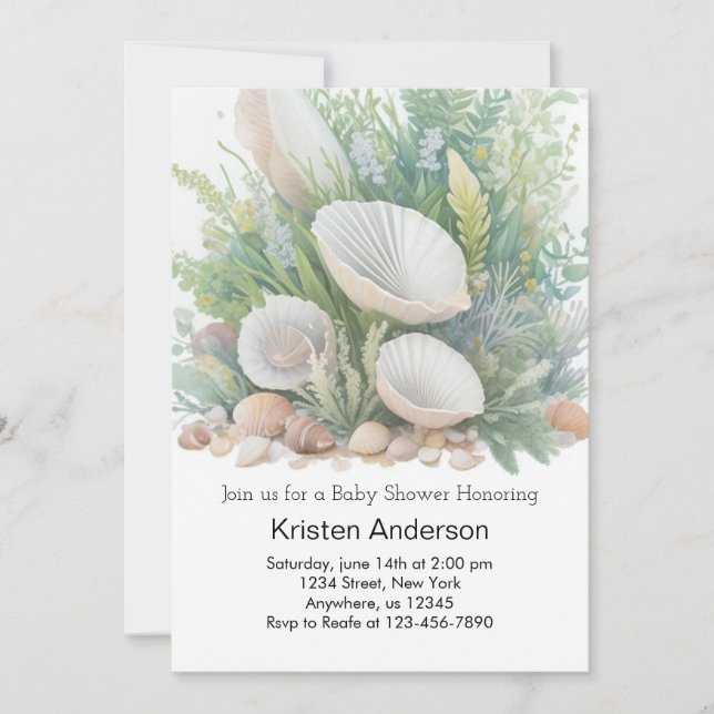 Beach Baby Shower by the Ocean Invitation (Front)