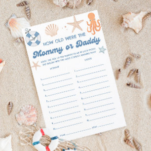 Beach Baby Shower Guess The Age Game