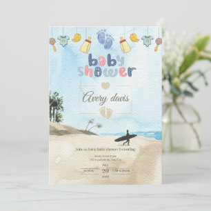 Beach Baby Shower Invitation