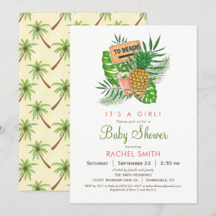 Beach Baby Shower Invitation