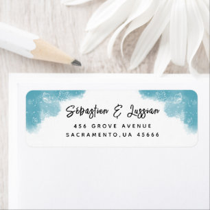 Beach Baby Shower Return Address Label