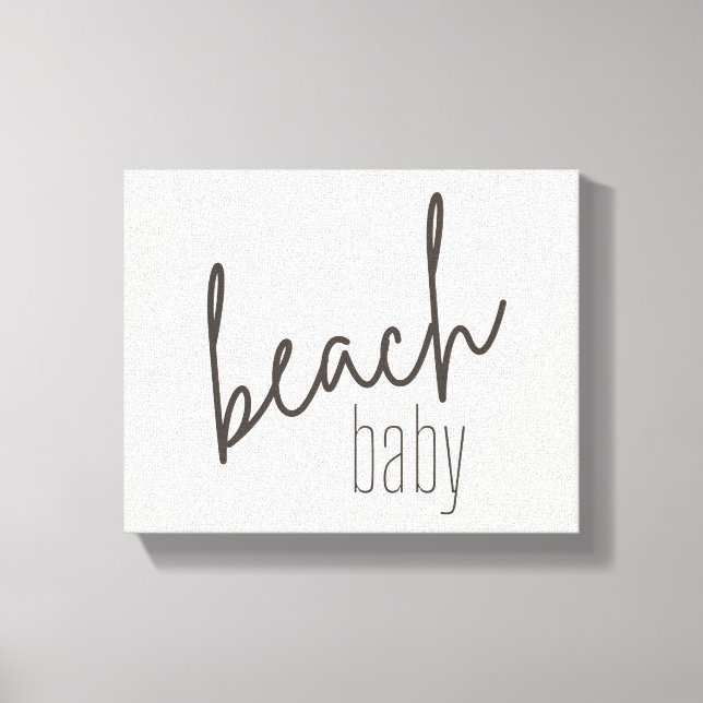 beach baby. Wrapped Canvas (Front)