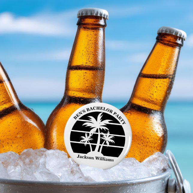 Beach Bachelor Party Island Wedding Groomsmen Bottle Opener (Creator Uploaded)