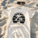 Beach Bachelor Party Island Wedding Groomsmen T-Shirt<br><div class="desc">Cool palm trees on a stylist custom bachelor party or groomsmen t-shirt. Customise these cool tees for your destination wedding. They are perfect for the whole bridal party to wear to an island getaway rehearsal dinner or for a maid of honour or best man.</div>