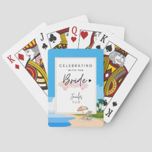Beach Bachelorette custom Playing Cards