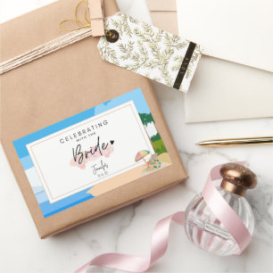 Beach Bachelorette, hens party   Rectangular Sticker