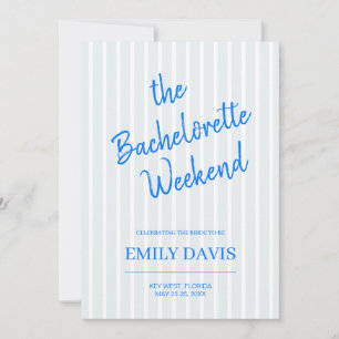 Beach Bachelorette Invitation, Bach Party Weekend  Invitation