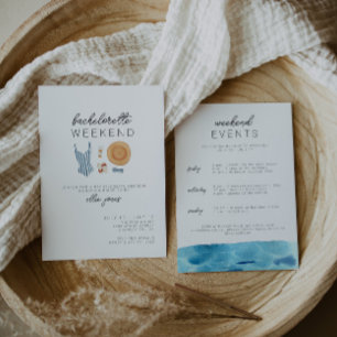 Beach Bachelorette Invitation & Itinerary