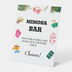 Beach  Bachelorette Mimosa Bar Table Sign