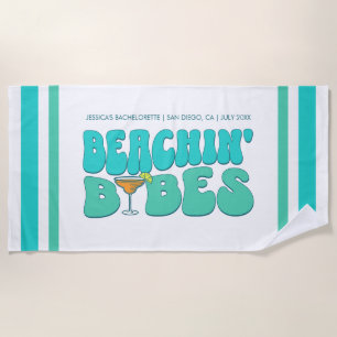 Beach Bachelorette Party Beachin Babes Bridesmaid Beach Towel