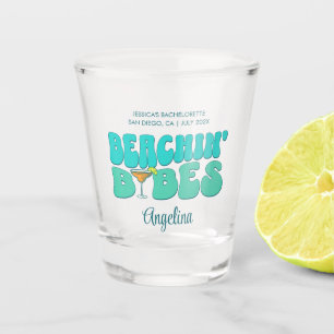 Beach Bachelorette Party Beachin Babes Bridesmaid Shot Glass