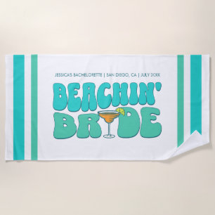 Beach Bachelorette Party Beachin Bride Girls Trip Beach Towel