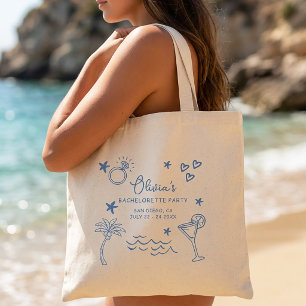 Beach Bachelorette Party Coastal Tropical Girls Tote Bag