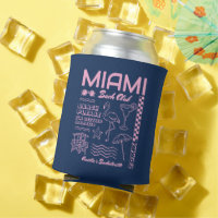 Beach Bachelorette Party Doodle Line Art Miami