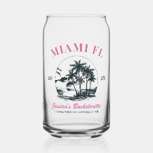 Beach Bachelorette Party Girls Weekend Trip Custom Can Glass
