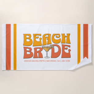 Beach Bachelorette Party Groovy Beach Bride Custom Towel
