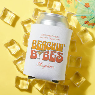 Beach Bachelorette Party Groovy Beachin Babes Can Cooler