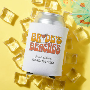 Beach Bachelorette Party Groovy Bride's Beaches Can Cooler