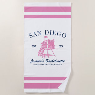 Beach Bachelorette Party Personalised Bridesmaid Beach Towel