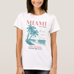Beach Bachelorette Party Summer Girls Trip Miami T-Shirt<br><div class="desc">Make a splash at your upcoming bachelorette party with this stunning beach bachelorette party personalised t-shirts. Whether you're celebrating a bach trip, a girls' vacation, or a best friends' holiday, this custom beach bachelorette party t-shirts are the perfect addition to your unforgettable getaway. Add a personal touch to your bachelorette...</div>
