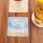 Beach Bachelorette Party Sun Celebrations Square Paper Coaster<br><div class="desc">Beach bachelorette party coasters can be a fun and practical addition to any seaside celebration. These coasters not only serve as decorative pieces but also help keep drinks from leaving marks on surfaces and add a personalised touch to the event. When planning a beach bachelorette party, consider the bride-to-be's name,...</div>