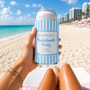Beach Bachelorette Personalised Can Coolers