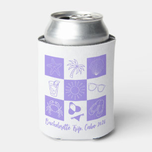 Beach Bachelorette Purple Can Cooler