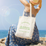 Beach Bachelorette Retro Modern Personalised Tote Bag<br><div class="desc">This tote effortlessly marries retro charm with a modern beachy twist,  creating a stylish and functional accessory for your bachelorette getaway. Personalise it with names,  dates,  or a special message,  making it a unique and cherished keepsake for your bridal party.</div>